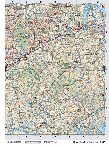 NSNS32 Wall Map - Sheepherders Junction - Backroad Maps