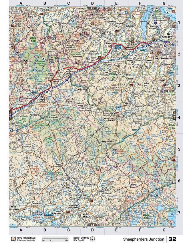 NSNS32 Wall Map - Sheepherders Junction - Backroad Maps