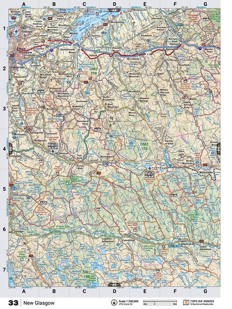 NSNS33 Wall Map - New Glasgow - Backroad Maps