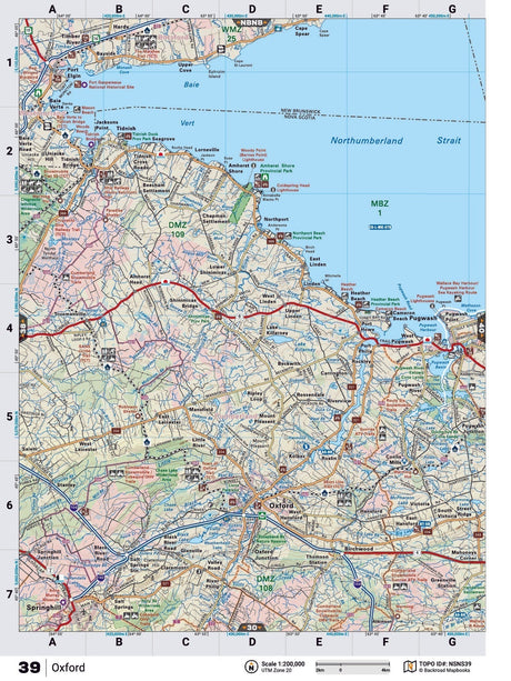 NSNS39 Wall Map - Oxford - Backroad Maps