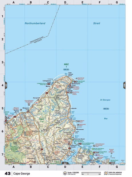 NSNS43 Wall Map - Cape George - Backroad Maps