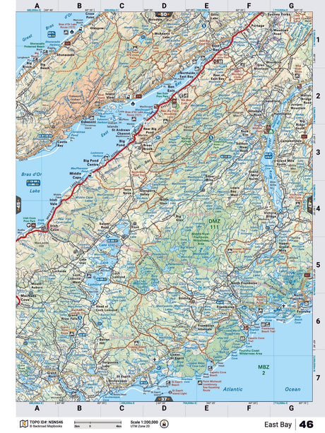 NSNS46 Wall Map - East Bay - Backroad Maps