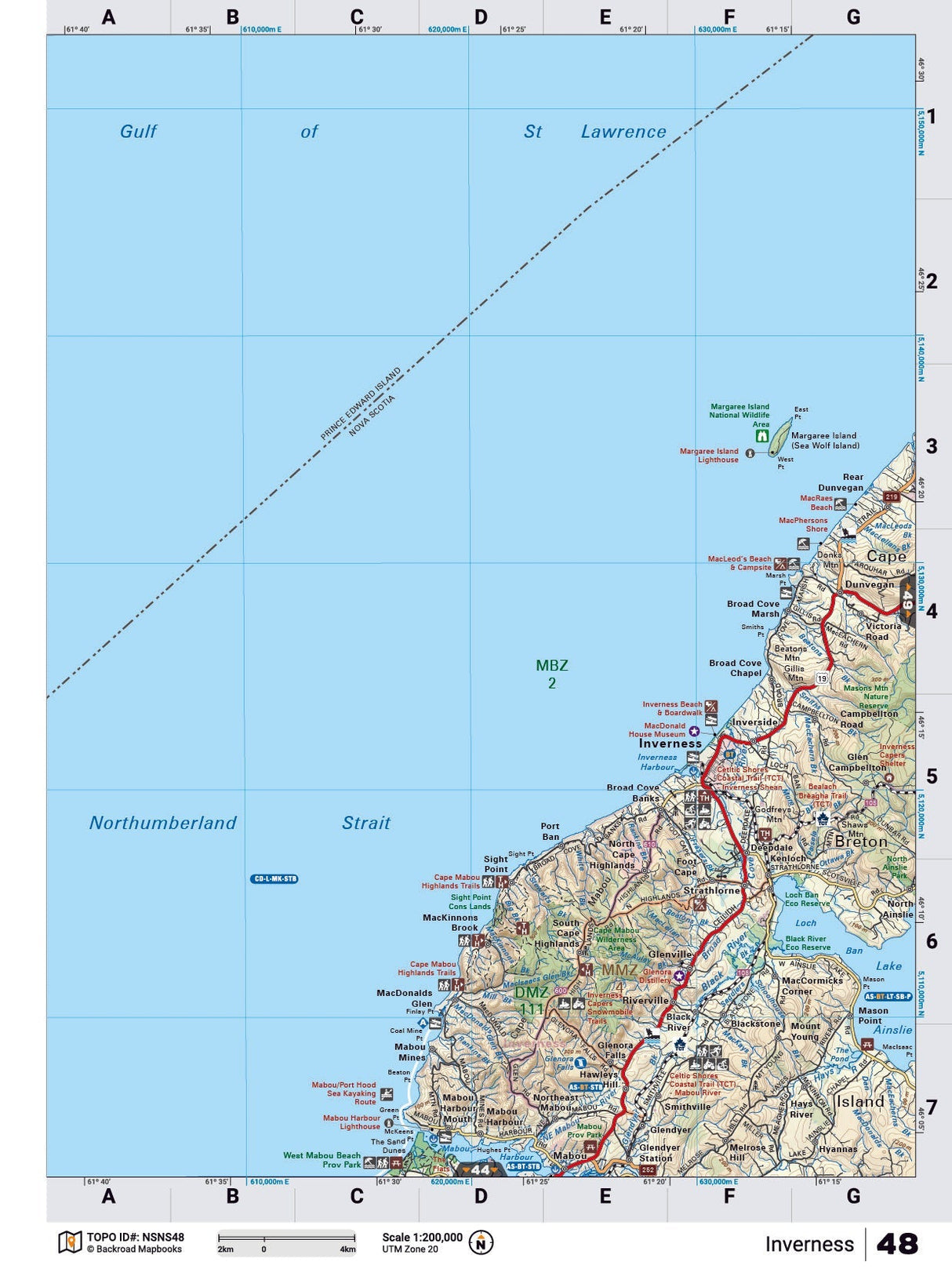 NSNS48 TOPO Map - Inverness - Backroad Maps