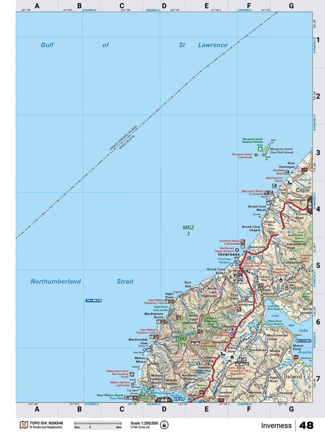 NSNS48 TOPO Map - Inverness - Backroad Maps