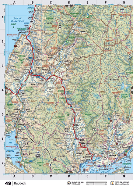 NSNS49 TOPO Map - Baddeck - Backroad Maps