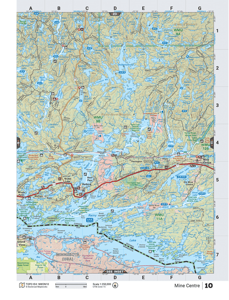 NWON10 TOPO Map - Mine Centre - Backroad Maps