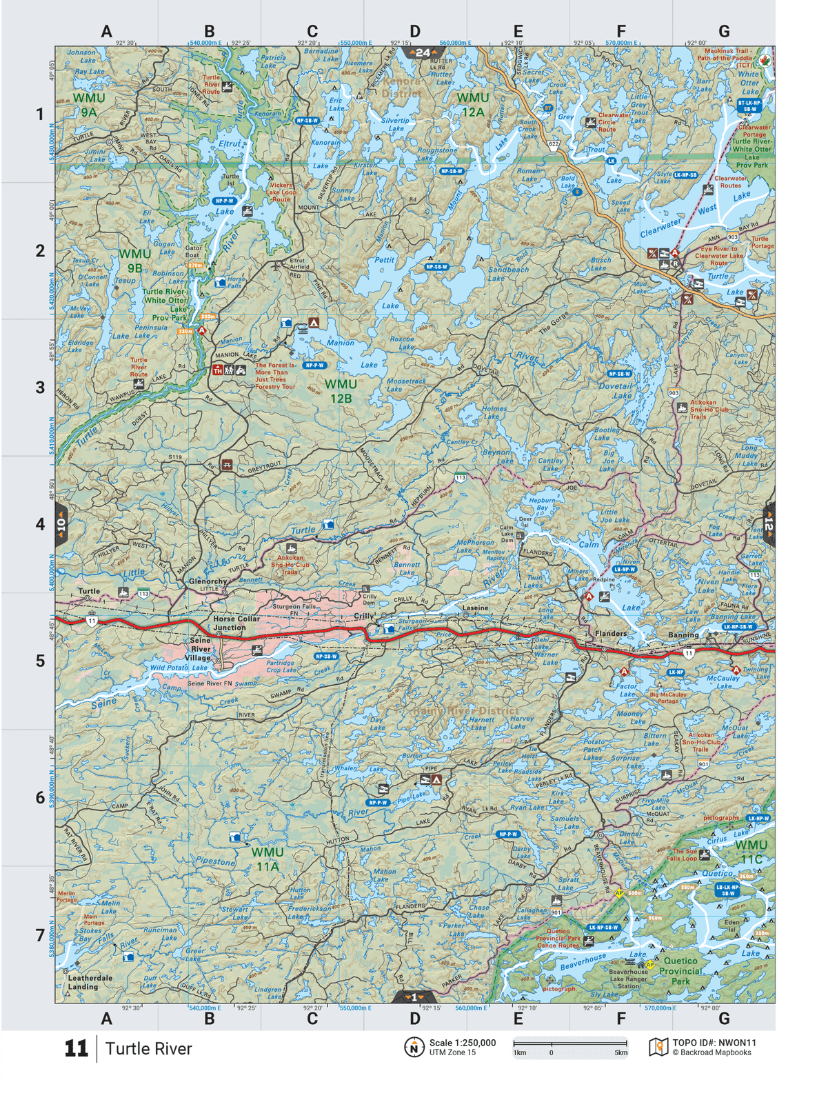 NWON11 TOPO Map - Turtle River - Backroad Maps