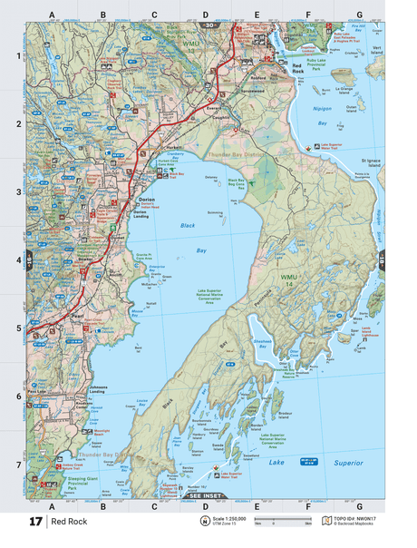 NWON17 TOPO Map - Red Rock - Backroad Maps