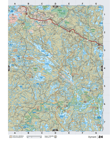 NWON24 TOPO Map - Dyment - Backroad Maps