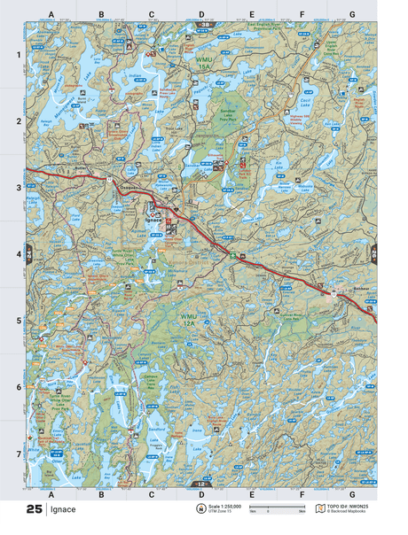 NWON25 TOPO Map - Ignace - Backroad Maps