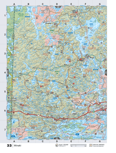 NWON33 TOPO Map - Minaki - Backroad Maps