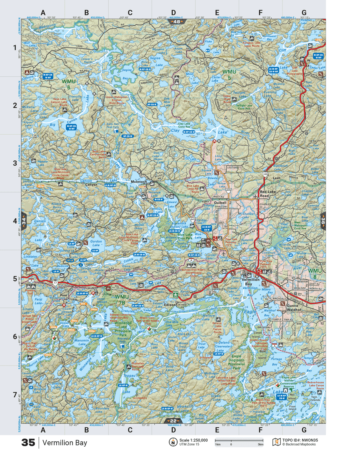 NWON35 TOPO Map - Backroad Maps