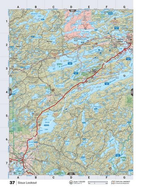NWON37 TOPO Map - Sioux Lookout - Backroad Maps