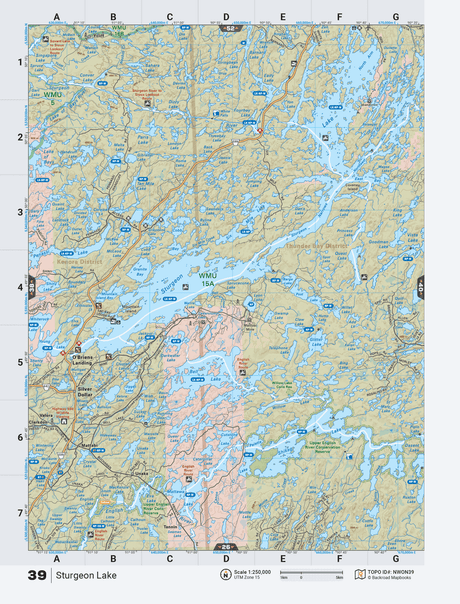 NWON39 TOPO Map - Sturgeon Lake - Backroad Maps
