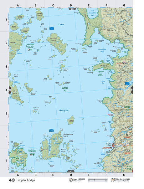 NWON43 TOPO Map - Poplar Lodge - Backroad Maps