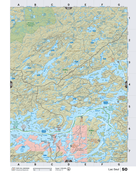 NWON50 TOPO Map - Lac Seul - Backroad Maps
