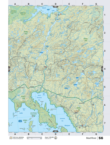 NWON56 TOPO Map - Mud River - Backroad Maps