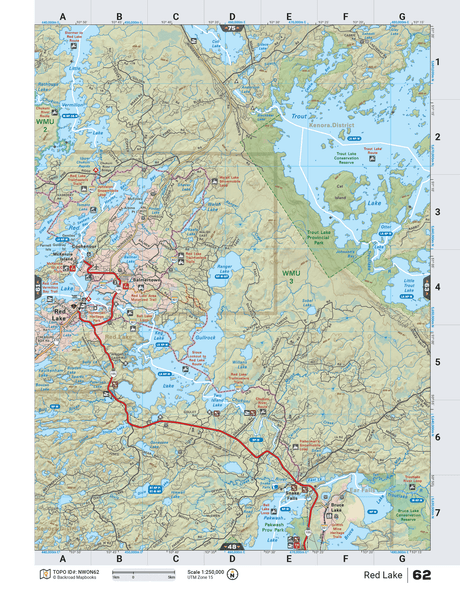 NWON62 TOPO Map - Red Lake - Backroad Maps