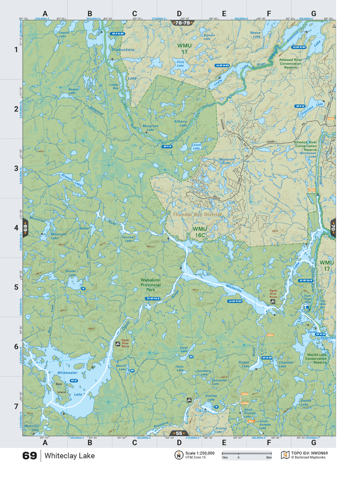NWON69 TOPO Map - Whiteclay Lake - Backroad Maps
