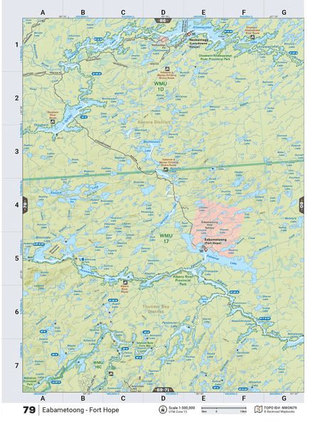 NWON79 TOPO Map - Eabametoong - Fort Hope - Backroad Maps