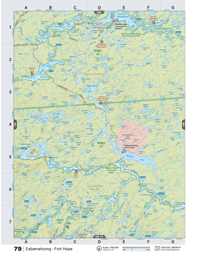 NWON79 TOPO Map - Eabametoong - Fort Hope - Backroad Maps