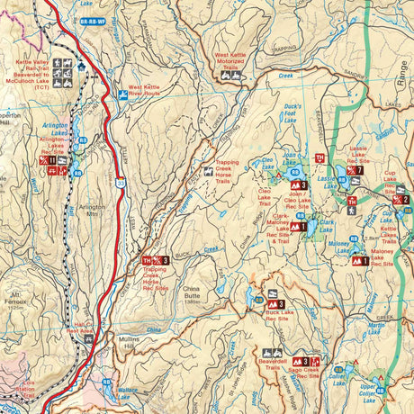 South Okanagan Valley, BC - Wall Map