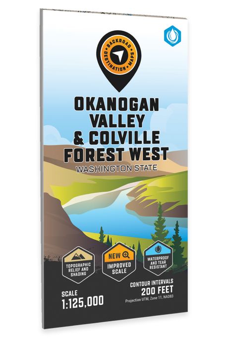 Okanogan Valley & Colville Forest West, Washington State - Destination Map - Backroad Maps