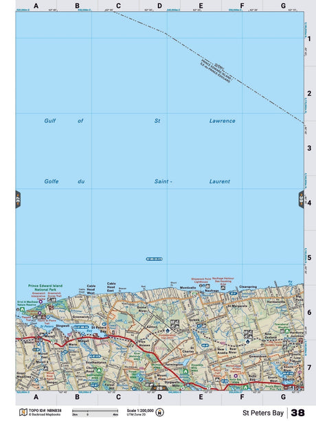 PEI10 Wall Map - St Peters Bay - Backroad Maps