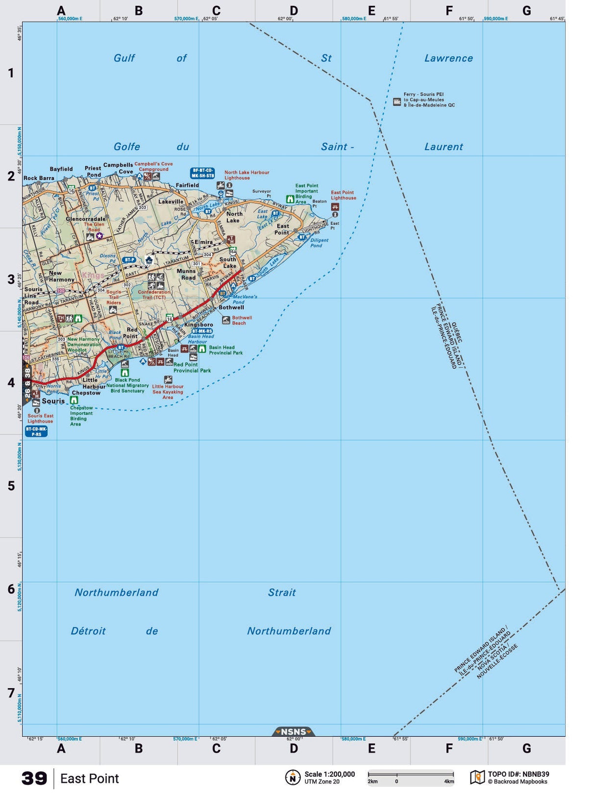 PEI5 TOPO Map - East Point - Backroad Maps