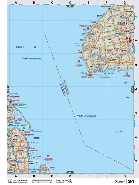 PEI6 Wall Map - O'Leary - Backroad Maps