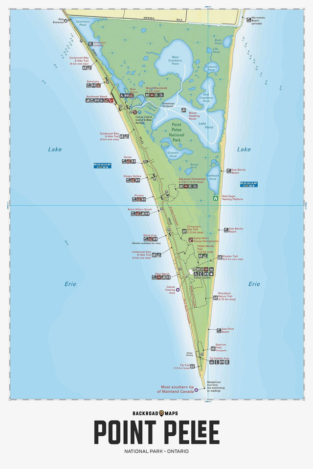 Point Pelee National Park ON - Wall Map - Backroad Maps