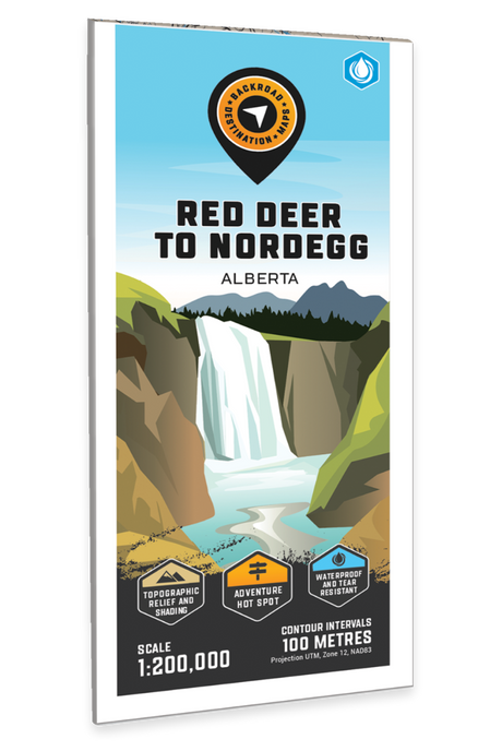 Red Deer to Nordegg, Alberta - Destination Map - Backroad Maps