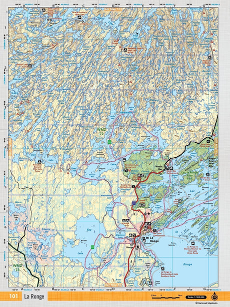 SKSK101 Wall Map - La Ronge - Backroad Maps