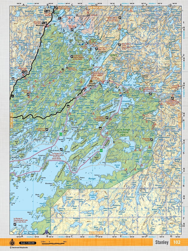 SKSK102 Wall Map - Stanley - Backroad Maps