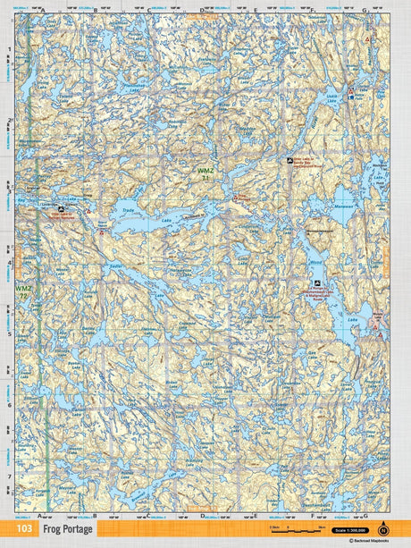 SKSK103 Wall Map - Frog Portage - Backroad Maps