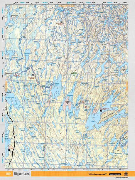 SKSK109 TOPO Map - Dipper Lake - Backroad Maps