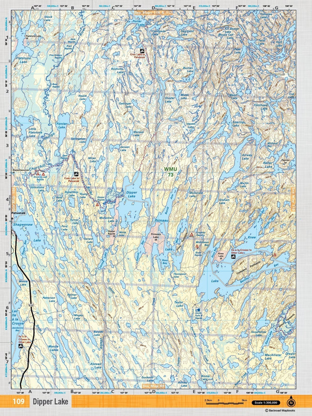 SKSK109 Wall Map - Dipper Lake - Backroad Maps
