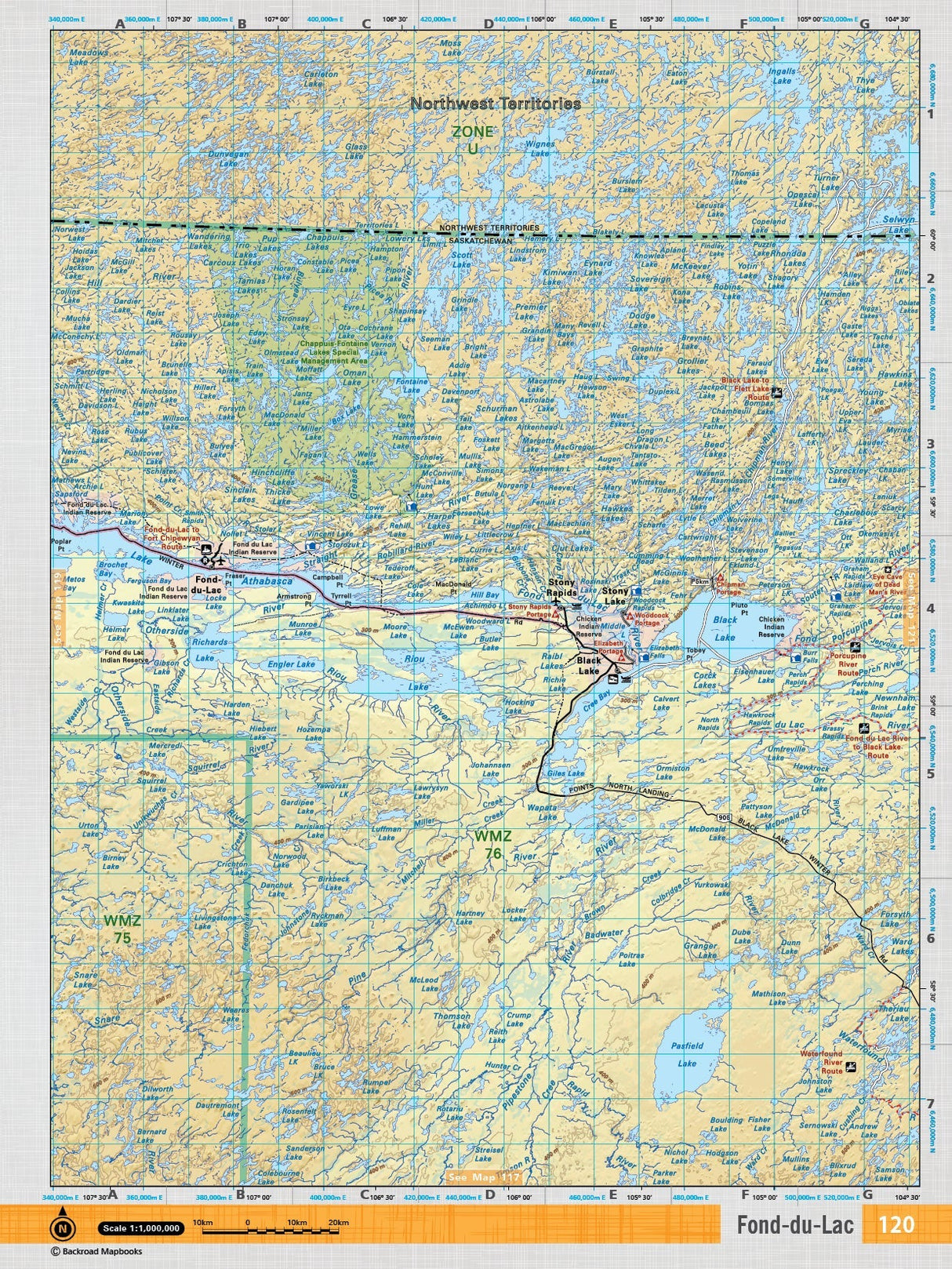 SKSK120 TOPO Map - Fond-du-Lac - Backroad Maps