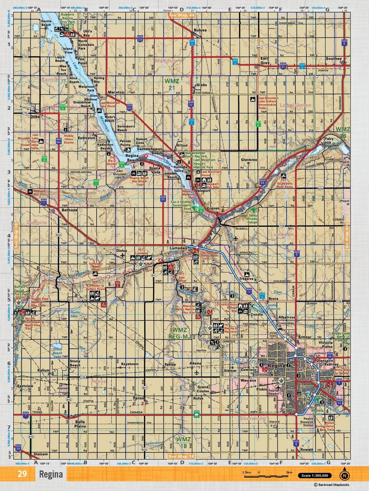 SKSK29 TOPO Map - Regina - Backroad Maps