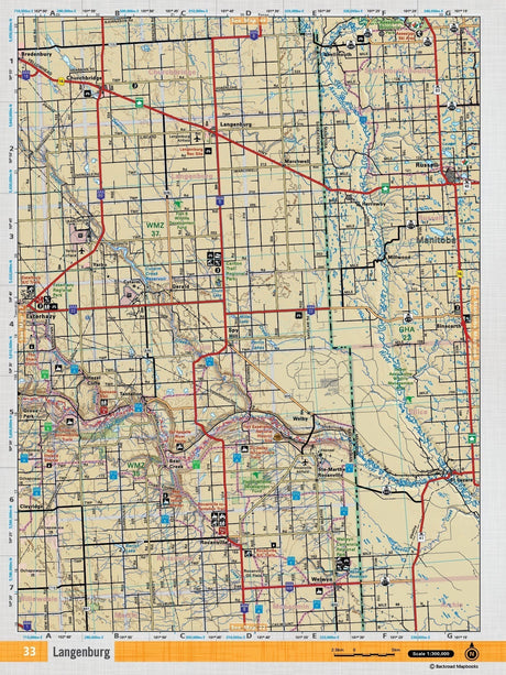 SKSK33 Wall Map - Langenburg - Backroad Maps