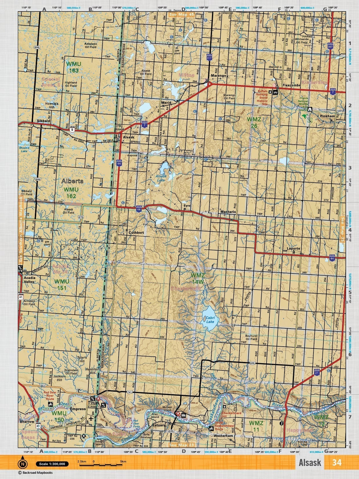 SKSK34 Wall Map - Alask - Backroad Maps