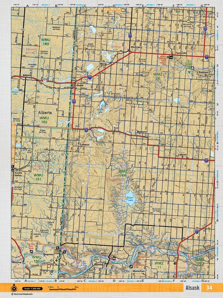 SKSK34 Wall Map - Alask - Backroad Maps