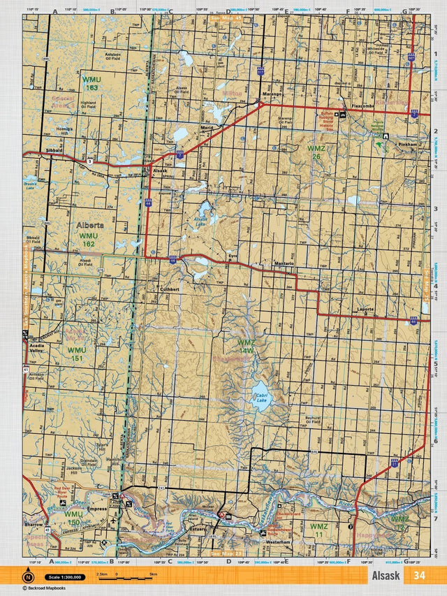 SKSK34 Wall Map - Alask - Backroad Maps