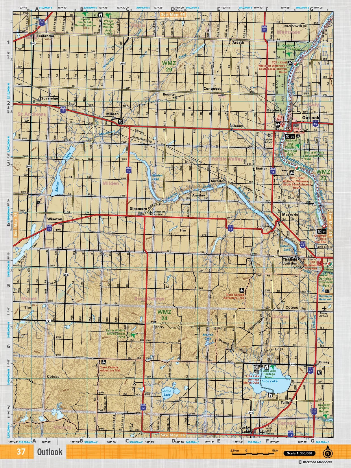 SKSK37 TOPO Map - Outlook - Backroad Maps