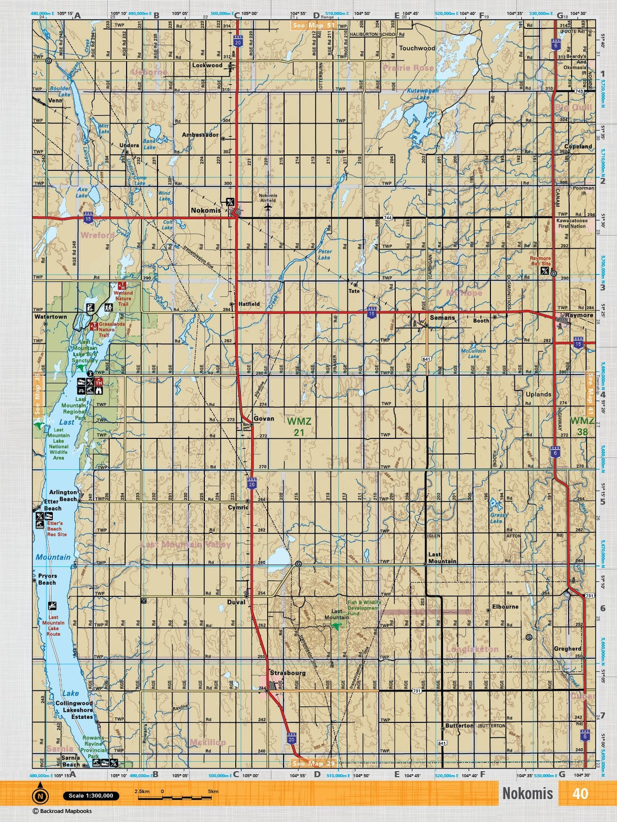 SKSK40 TOPO Map - Nokomis - Backroad Maps