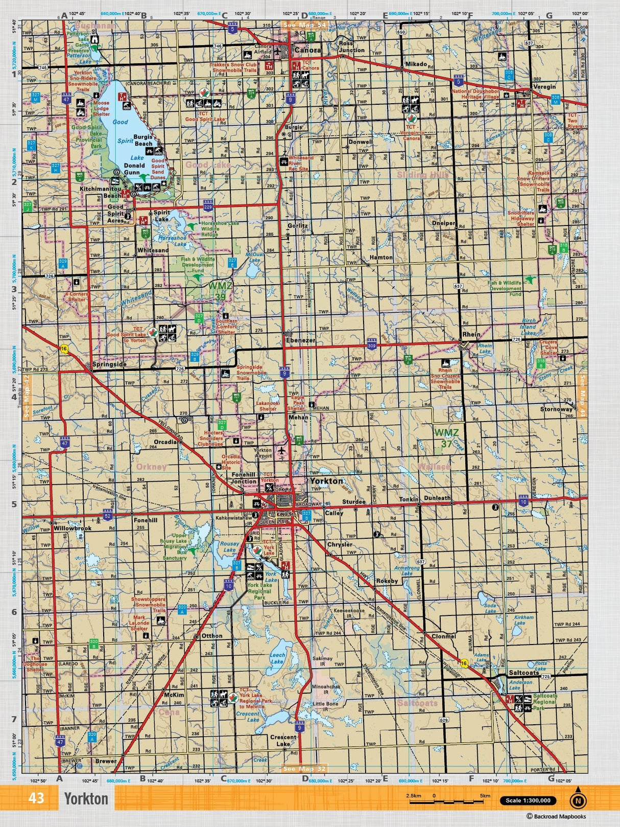 SKSK43 TOPO Map - Yorkton - Backroad Maps