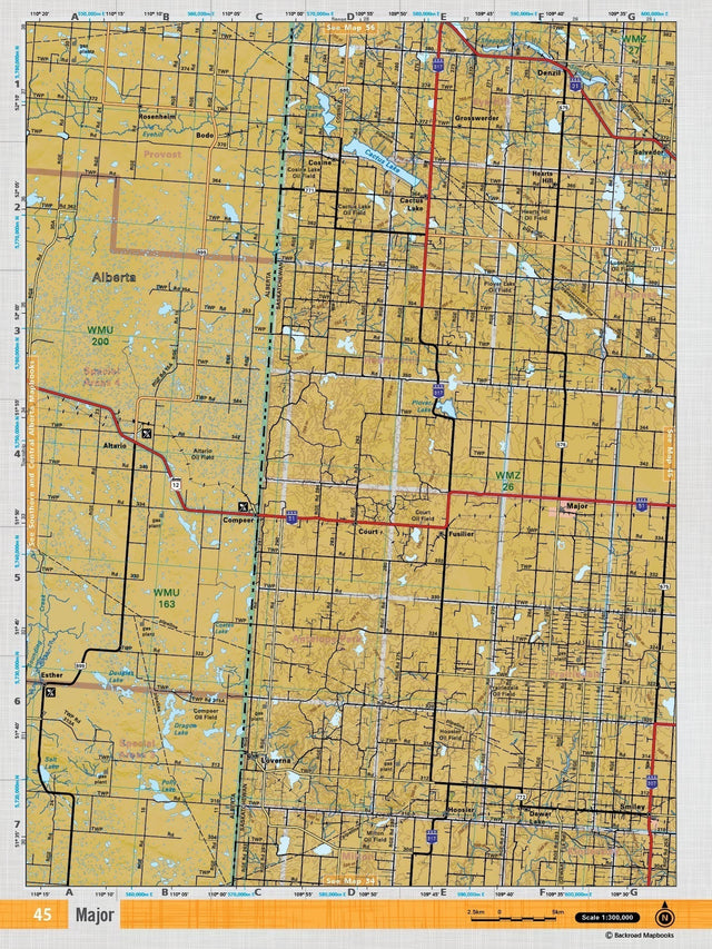 SKSK45 Wall Map - Major - Backroad Maps