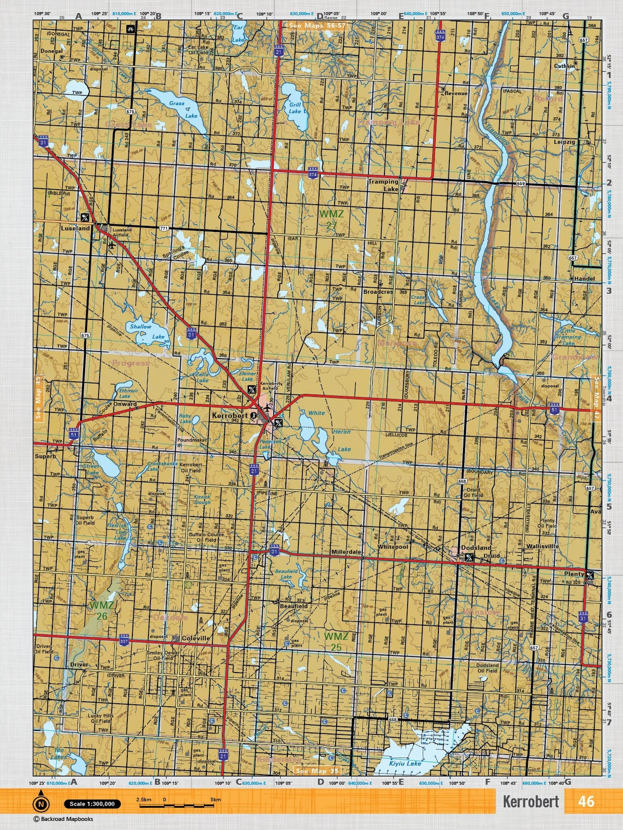 SKSK46 TOPO Map - Kerrobert - Backroad Maps
