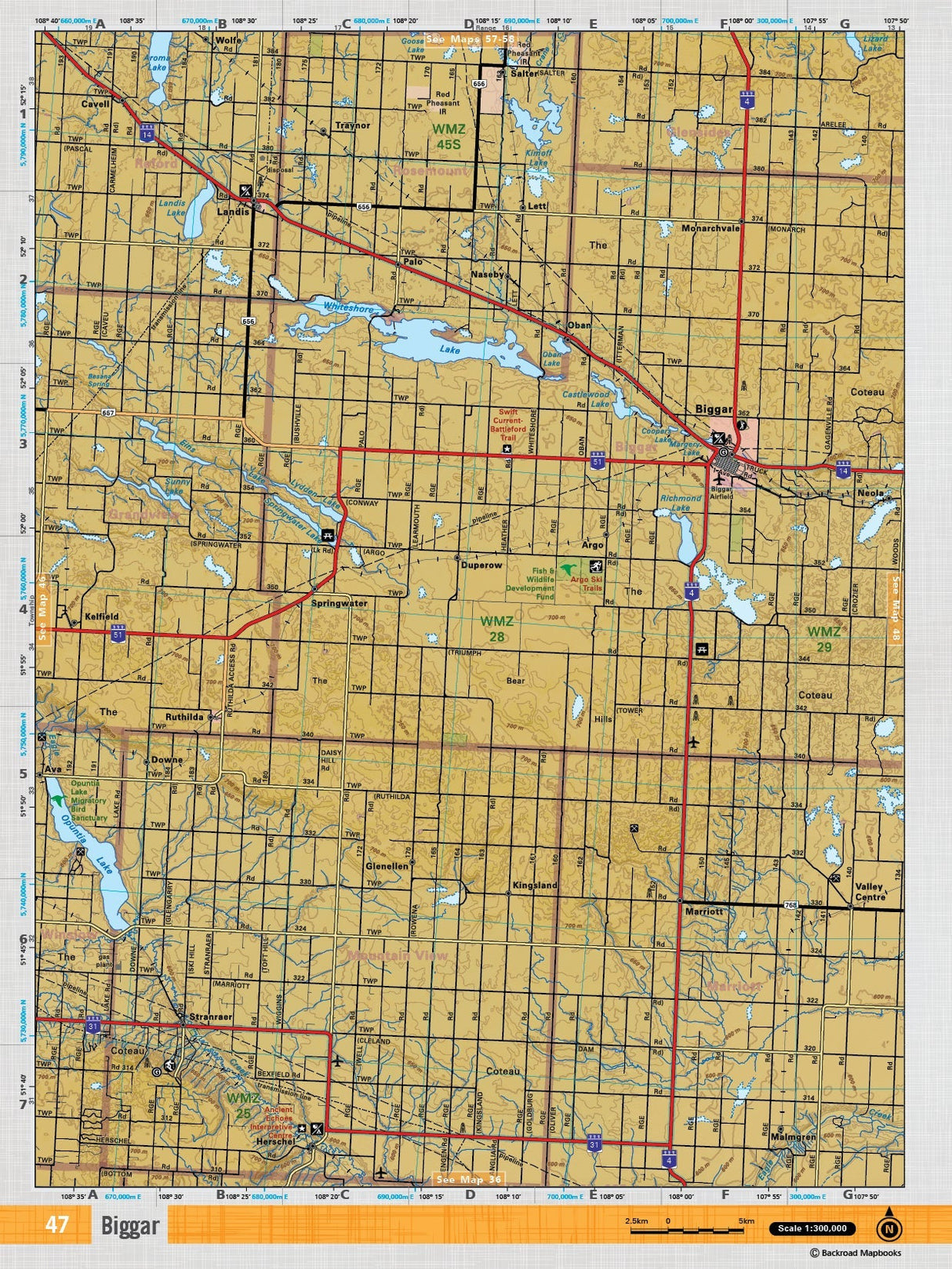 SKSK47 TOPO Map - Biggar - Backroad Maps