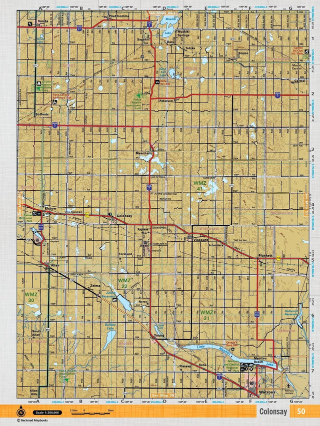 SKSK50 Wall Map - Colonsay - Backroad Maps